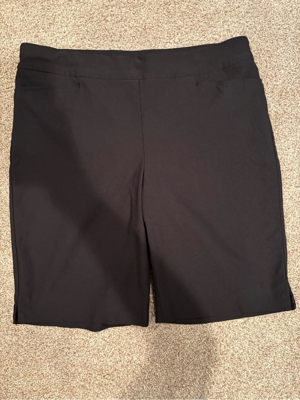 Chico's Black Stretch Bermuda Shorts